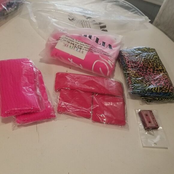 Womens 80s Workout Costumes Outfits “LETS GET PHYSICAL” size-Xlarge New in Packa - Picture 7 of 8